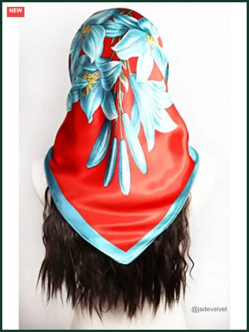 Satin Head Scarf 35x35 Women Silk-Like Hair Wrap Neck Scarf Square Bandana